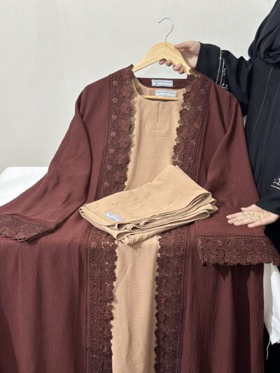 Chocolate Browny Abaya (With Hijab)